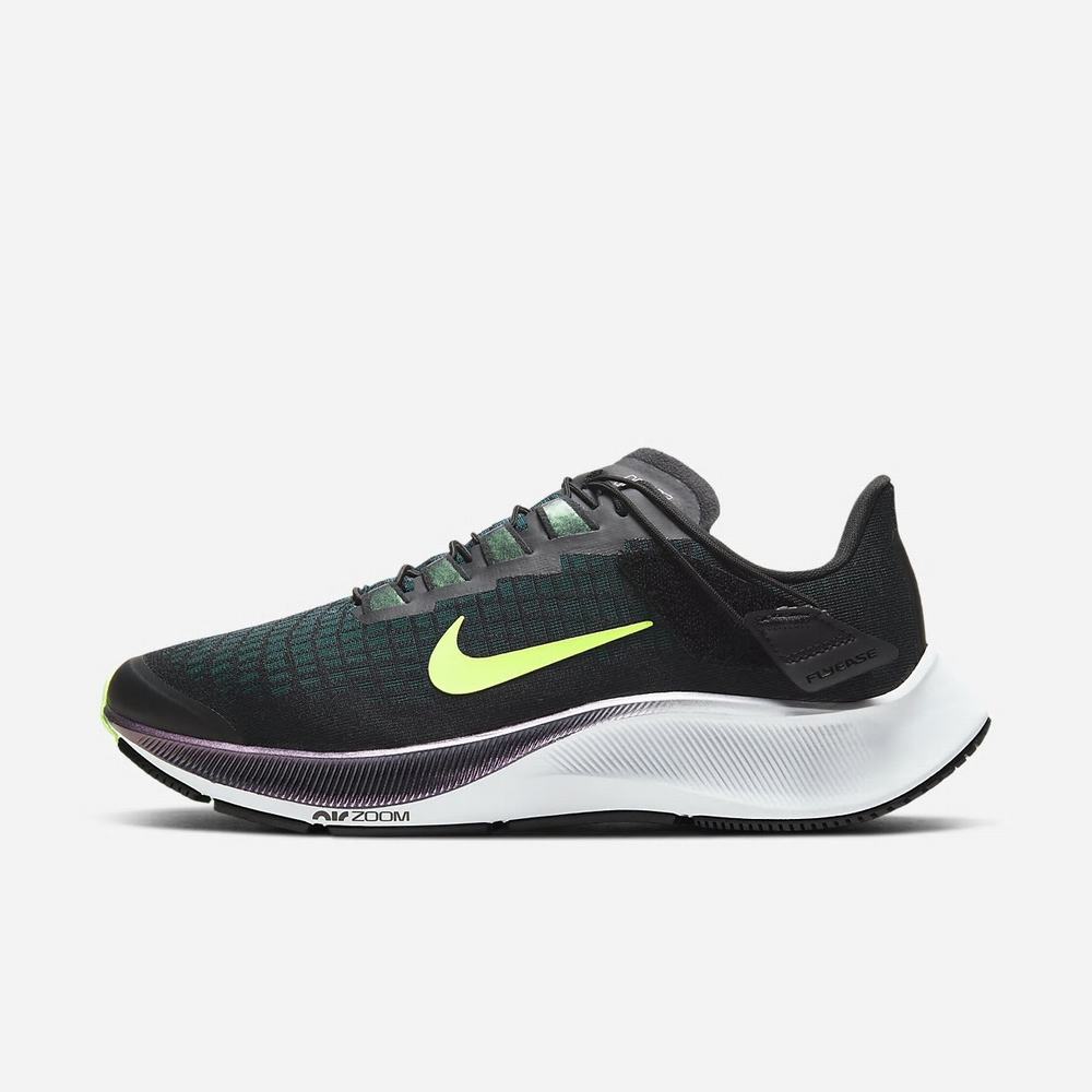 Chaussure De Running Nike Air Zoom Pegasus 37 FlyEase Noir 5094-268 Black/Valerian Blue/Spruce Aura/Ghost Green Femme | SPW-63076287